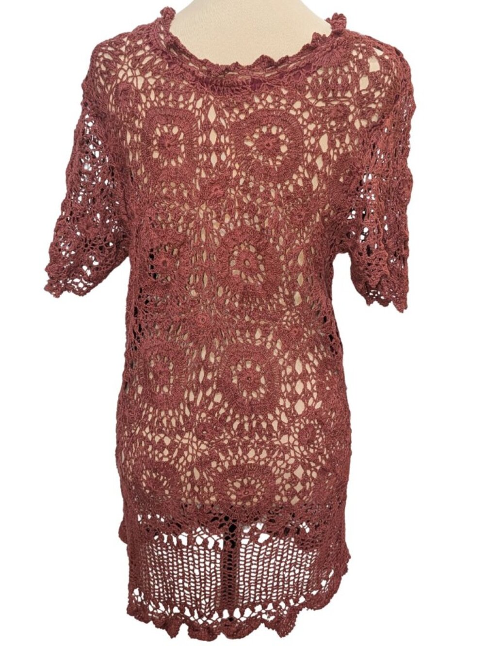 Crochet Top in Terracotta Earth Tone